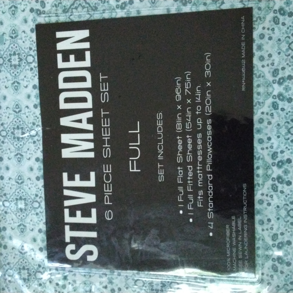 Steve Madden 6 piece full sheet set